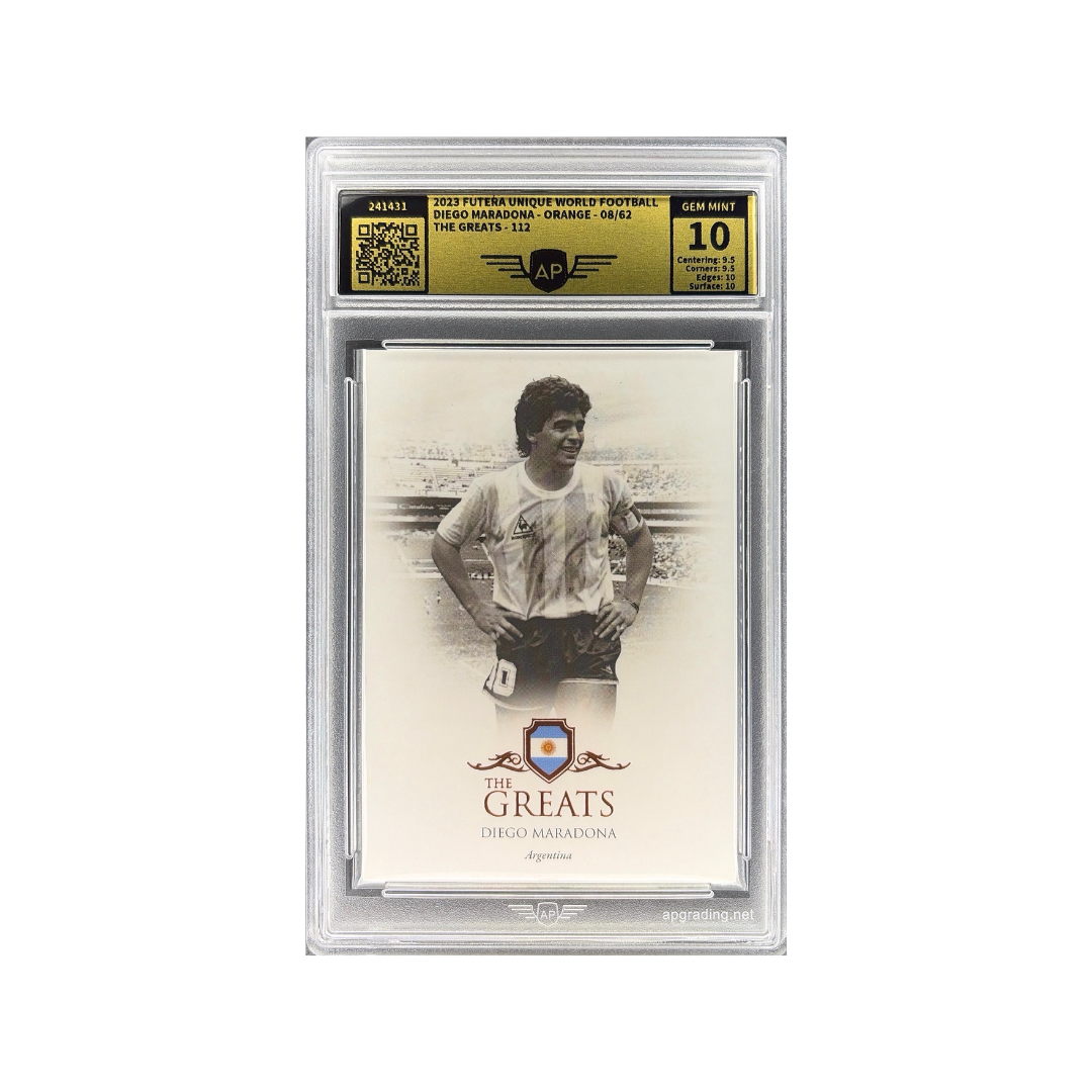 2023 Futera Unique World Football – Diego Maradona Orange The